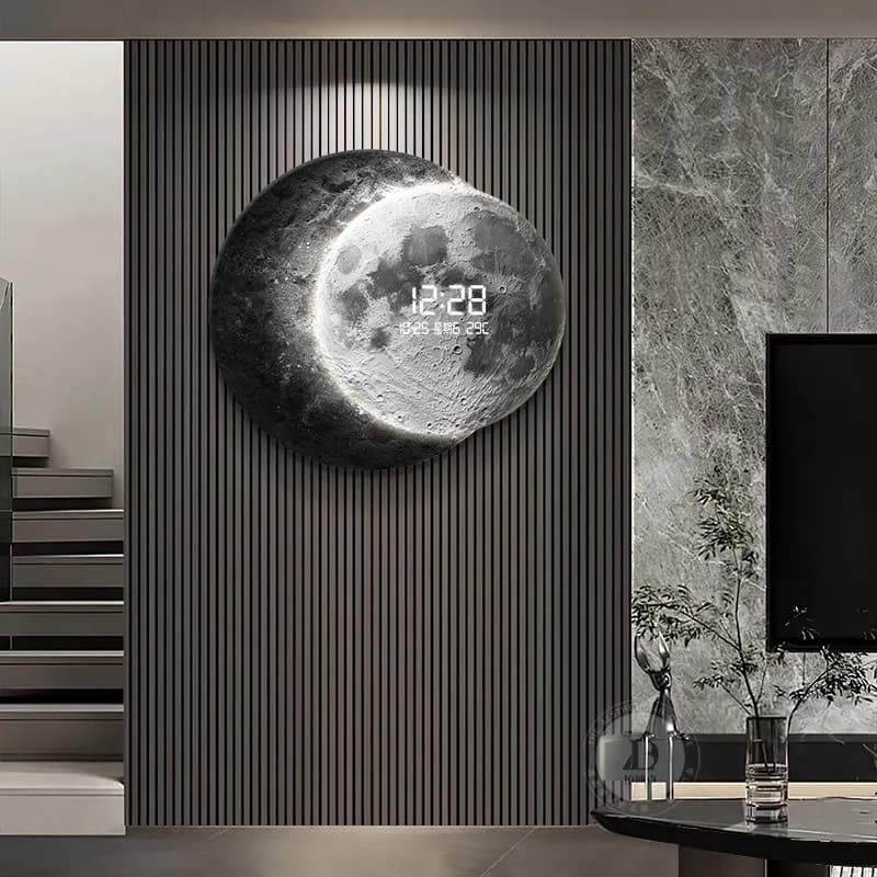 High Range Decorative Wall Clock with Painted, Creative for Living, Large Wall Clock for Decoration