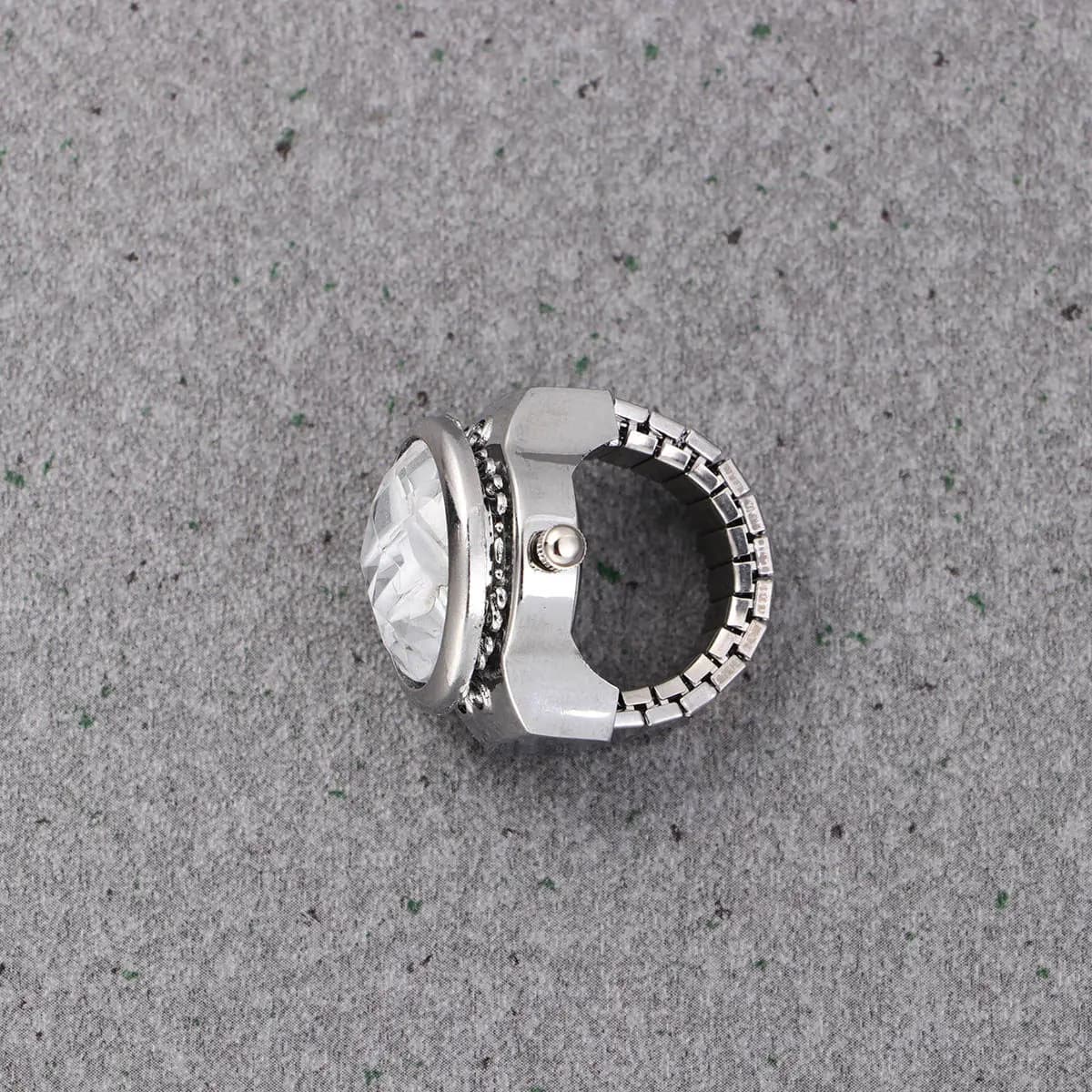 Anello a Forma di Orologio Ovale, Anello Orologio al Quarzo alla Moda per Uomo e Donna, Accessorio Elegante Personalizzato, Regalo per Matrimonio e Turismo