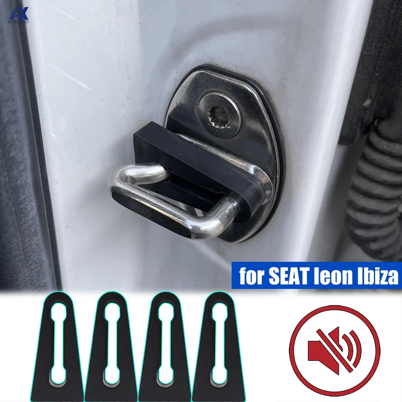 Auto Porta Serratura Fonoassorbente Ammortizzatore Buffer per SEAT leon Altea Ibiza Toledo Alhambra Interno Insonorizzato Tappo Creak Rumore