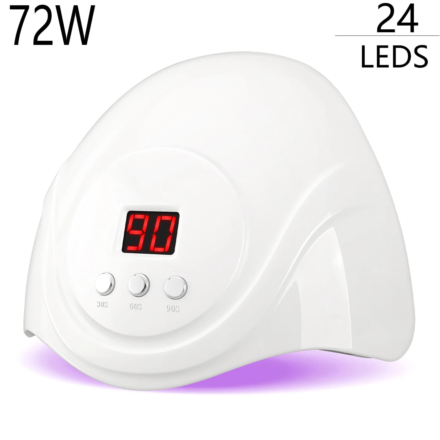 72W UV LED Nail Lamp 24 leds Professional Nail Dryer Gel Polish Light con 3 impostazioni del Timer sensore automatico per la polimerizzazione di tutti i Gel