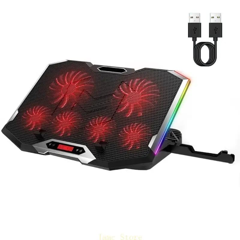Radiatore per laptop LX0B 8 ventole RGB Regolamento del taccuino regolabile per 12-18 pollici