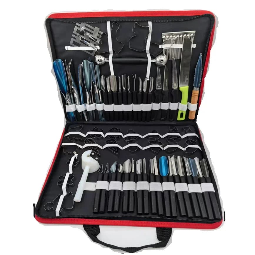80 carving knife set, kitchen supplies, food carving knife, stainless steel vegetable and fruit carving tool set/for training