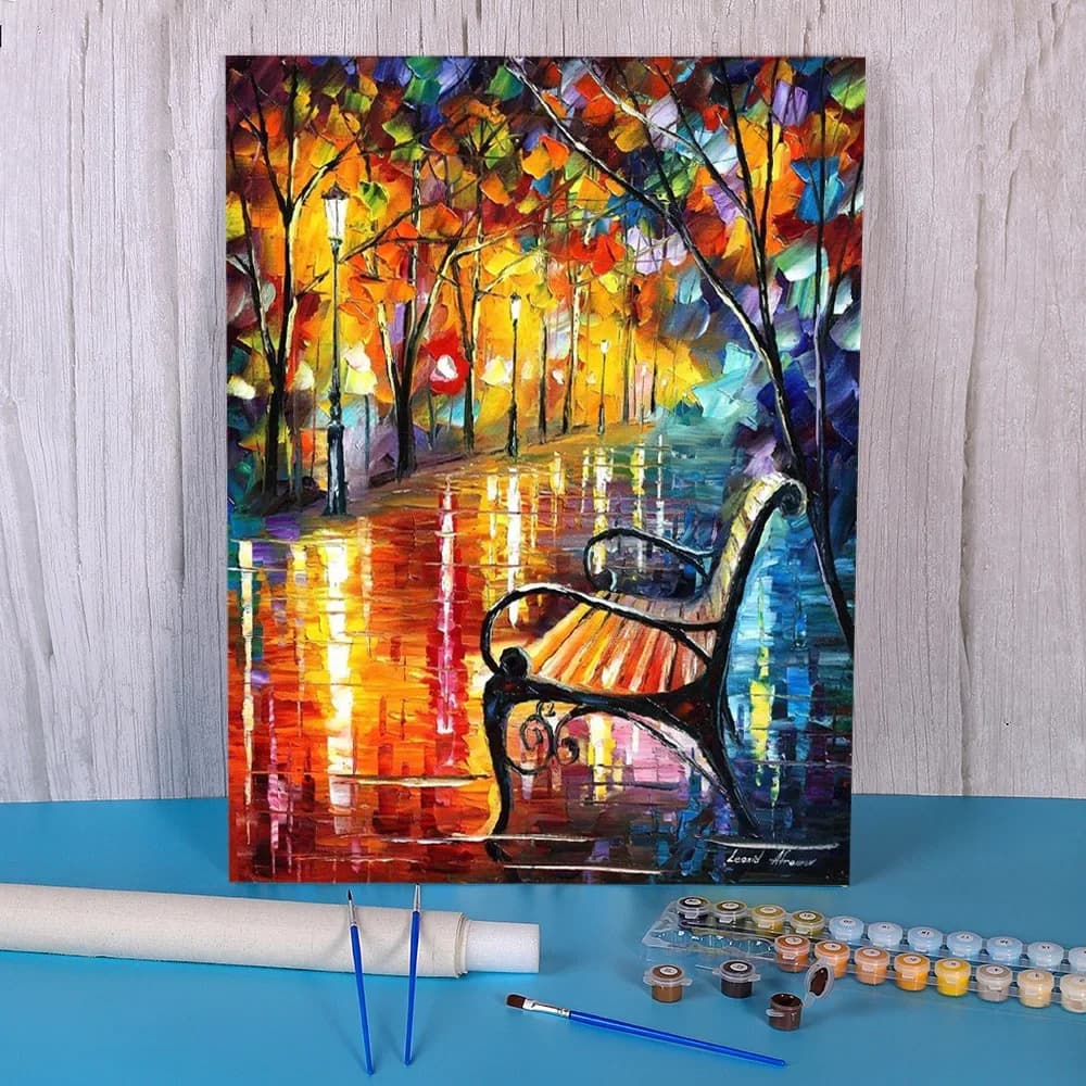 1pc frameless Colorful Abstract Painting By Numbers Complete Kit Oil Paints Package 50*70 Acrylic Canvas Pictures On The Wall Ho