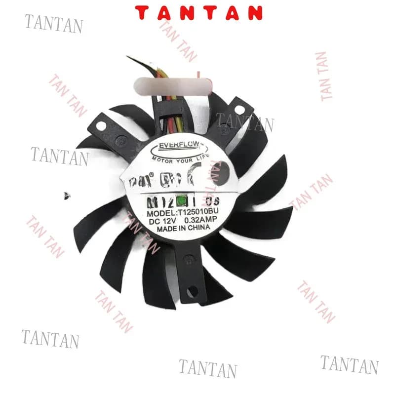 Ventola di Raffreddamento Senza Telaio EverCool T125010BU DC 12V 0.32A 50x50x10mm a 3 Fili NNN
