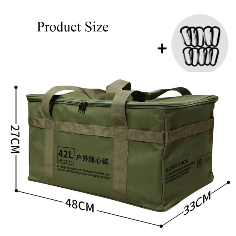 Outdoor Camping Gear Multifunctional Storage Bag Large Capacity for Tableware and Stove, Shockproof Waterproof and Easy To Carry