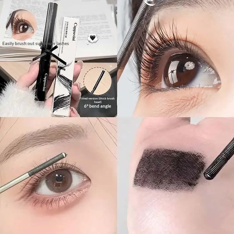 Cappuvini Mascara 3D in Metal, Effetto Lifting, Water Resistant and Dumping, for Ciglia Voluminose and Incurvate All Day, Not Grumulant, Effect Extension