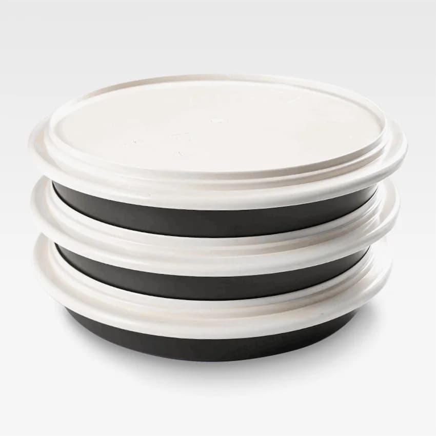 Deep Pizza Pan Lids-ABS Plastic Pizza Serving Tray Lid Recycled Dome Cover Pan Cover Pizza Accessories