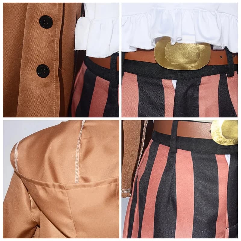 Costume Cosplay Bonney x,3;f\6;h/ABC123Jewelry, Cappotto con Cappuccio e Pantaloncini Uniforme dell'Isola di Sabaody, per Donna Adulta, Carnevale One Ani6;j'3\y,8/