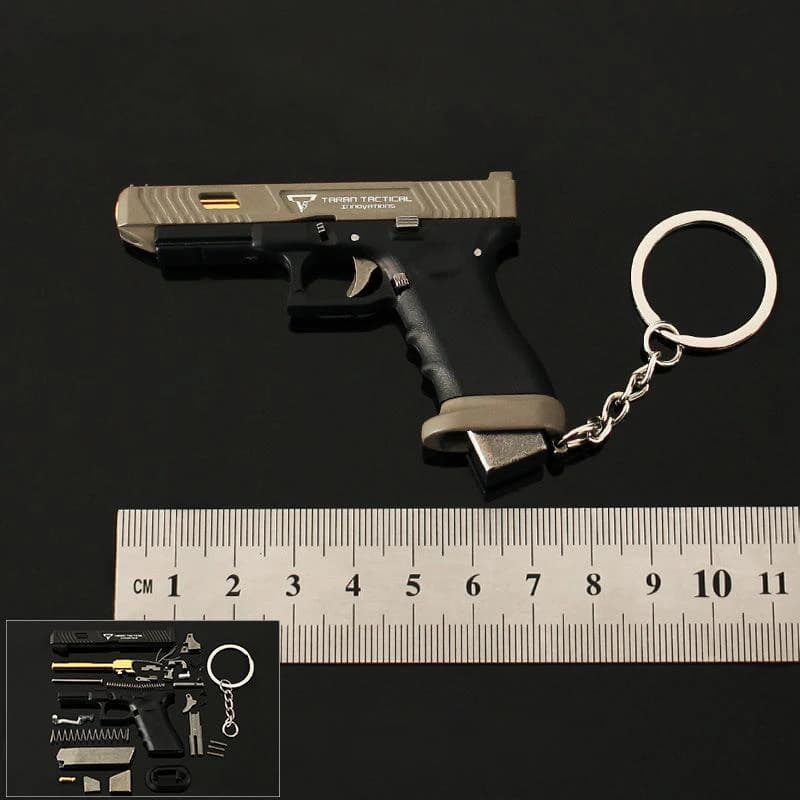 7cm Mini TTIG34 Style Alloy Model Toy DIY Mechanical Assembly Kit Metal Keychain Desktop Ornament Fidget Collectible Gift