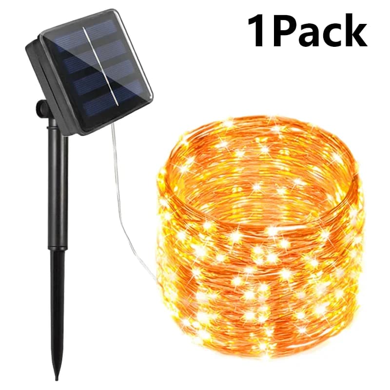7M 12M 17M 22M LED Solar Fairy String Lights 8 Modes Waterproof Outdoor Patio Garden Christmas Wedding Street Decor Lamp