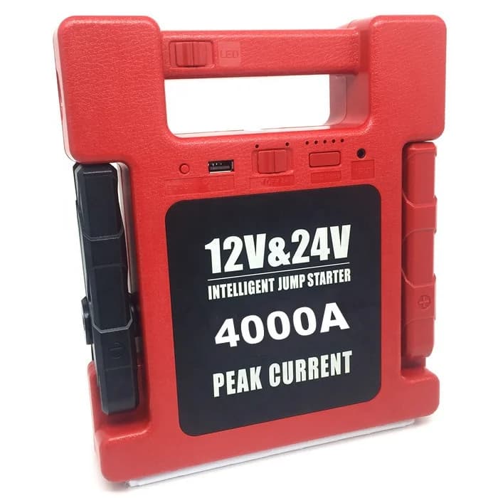 Avviatore di Emergenza al Litio da 36000mAh con Luce LED, Power Bank 12/24V per Veicoli Diesel, Corrente di Picco 4000A per Auto, Camion, Autobus, Moto