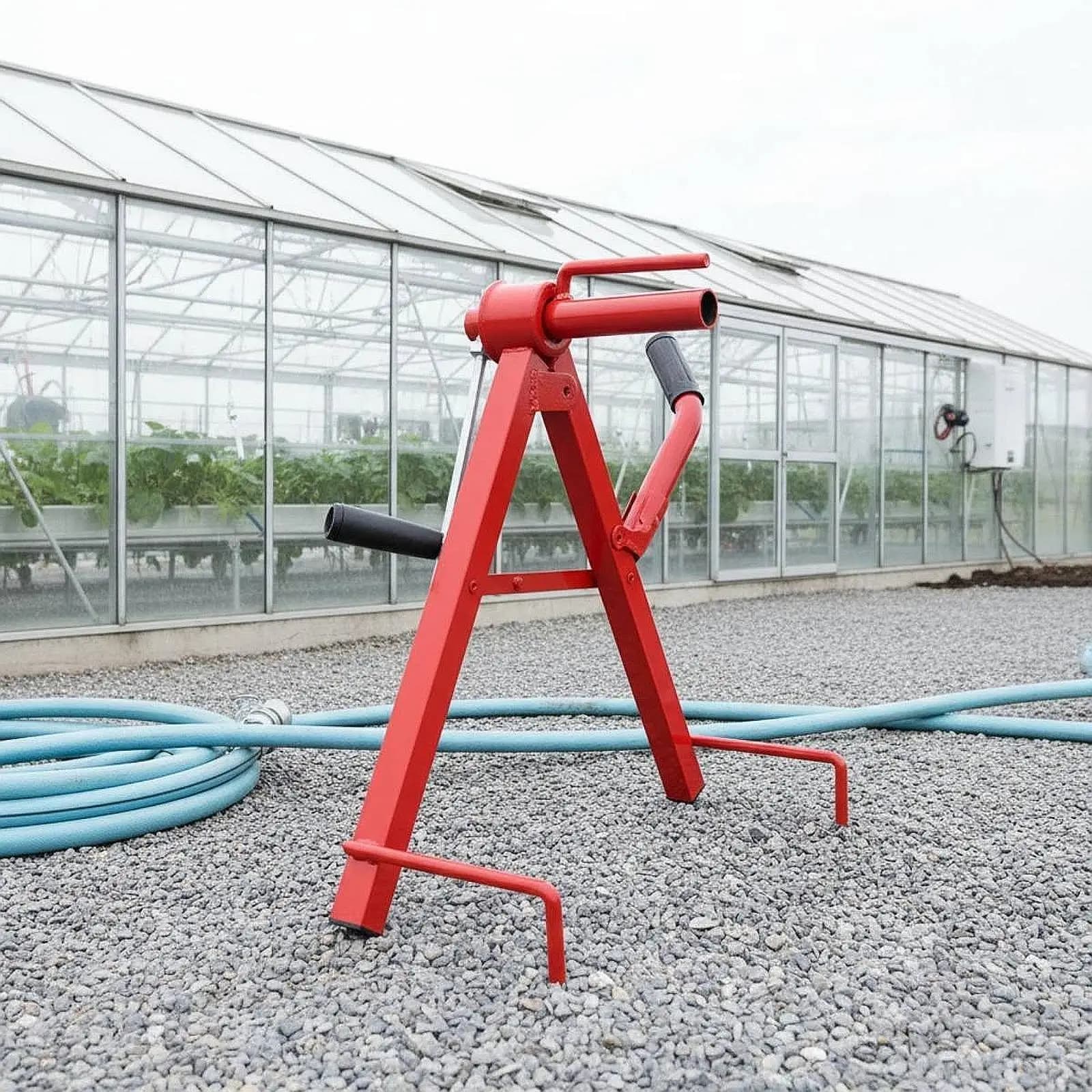 Hand Crank Water Hose Reel Foldable Cart Heavy Duty Organizer for Agricultural and Household Use