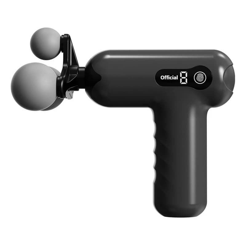 Mini Portable Massage Gun with LED Display and Multiple Heads for Muscular Relaxation and Lifting from Spolle Pain, Collo and Back