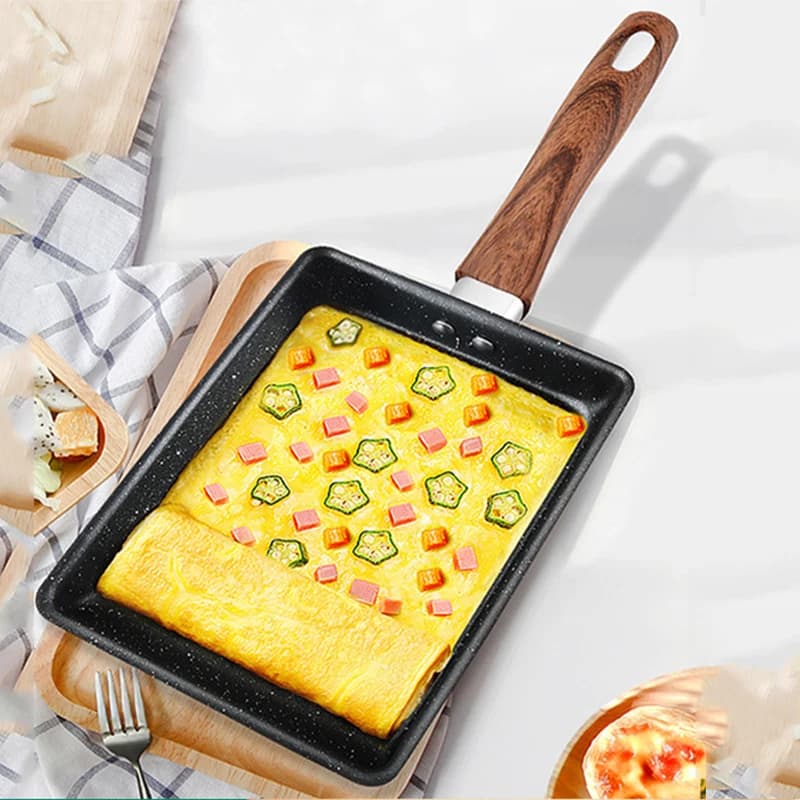 Tamagoyaki frying pan non-stick pan square pans thickened gas cooker universal pan for Japanese egg Pancake