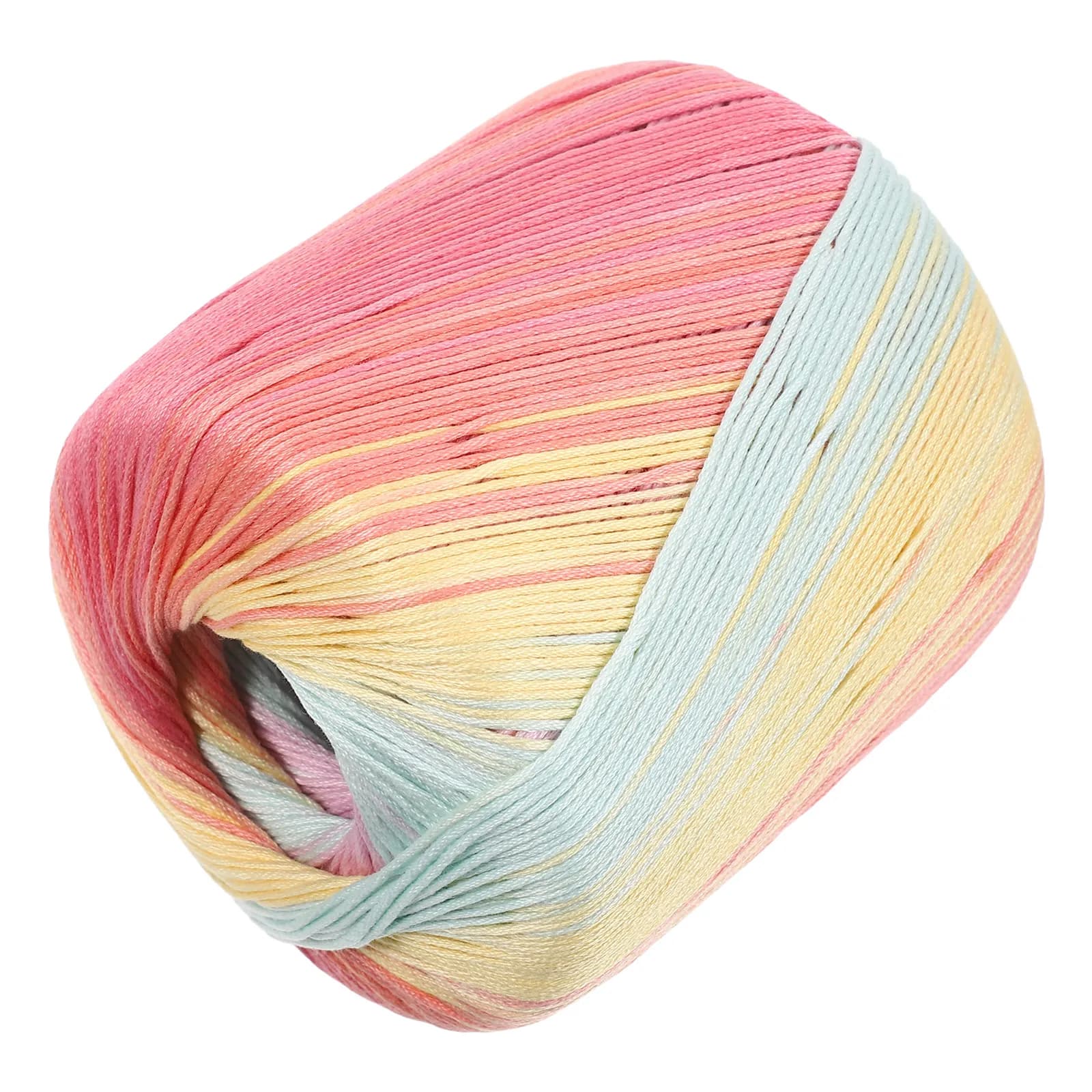 1 Roll 13 Fade Free Gradient Cotton Yarn Extra Soft Thick Washable Knitting Yarn for Scarves Hats Sweaters Blankets Handmade