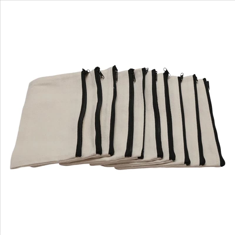 Classic-10Pcs Canvas Makeup Bags Canvas Zipper Pouch Bags Pencil Case Blank DIY Craft Bags Cosmetic Pouch For Travel DIY Craft S