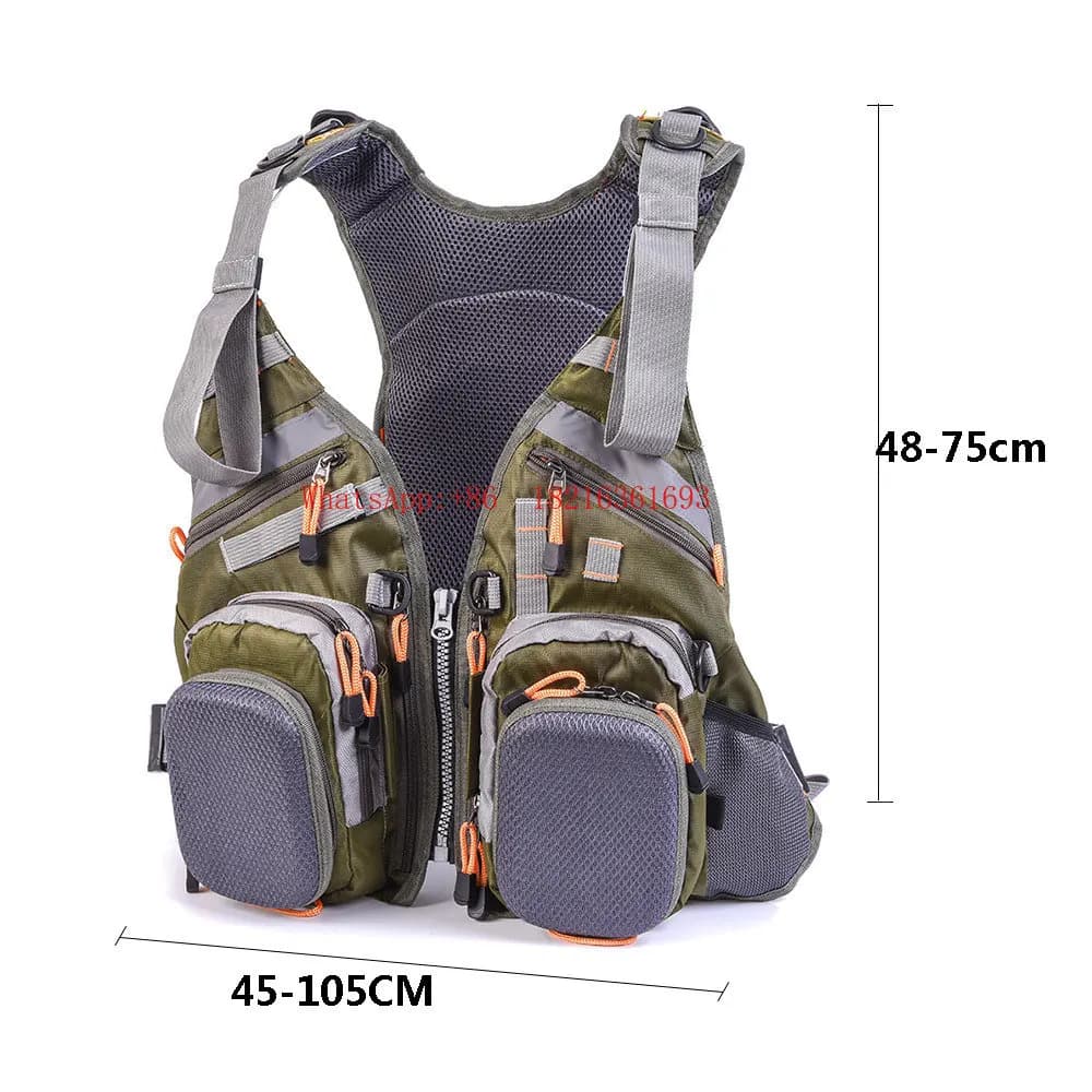 Giubbotto di Salvataggio + Gilet + Zaino da Montagna Multifunzionale per Adulti, Gilet Professionale da Pesca, Zaino per Pesca in Mare