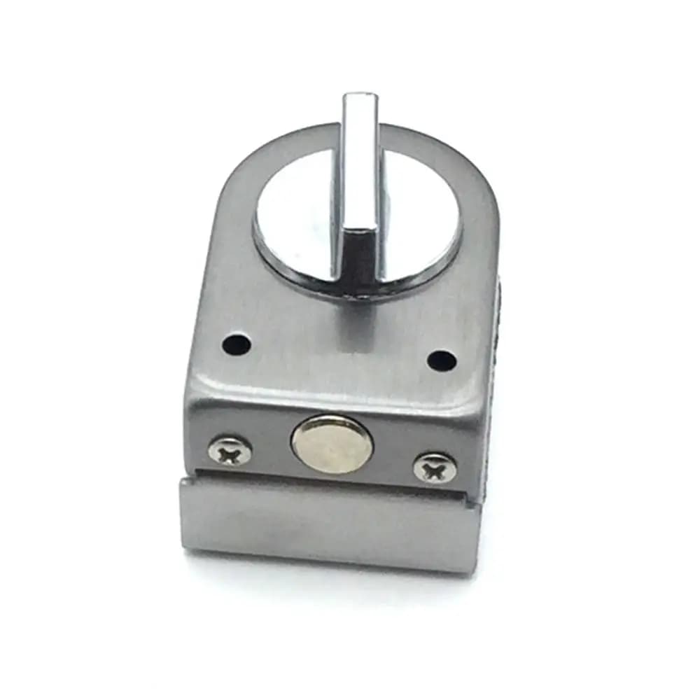 304 Stainless Steel Keyless Home Security Glass Door Lock Gate Floor Latch Single Bolt Knob Sliding