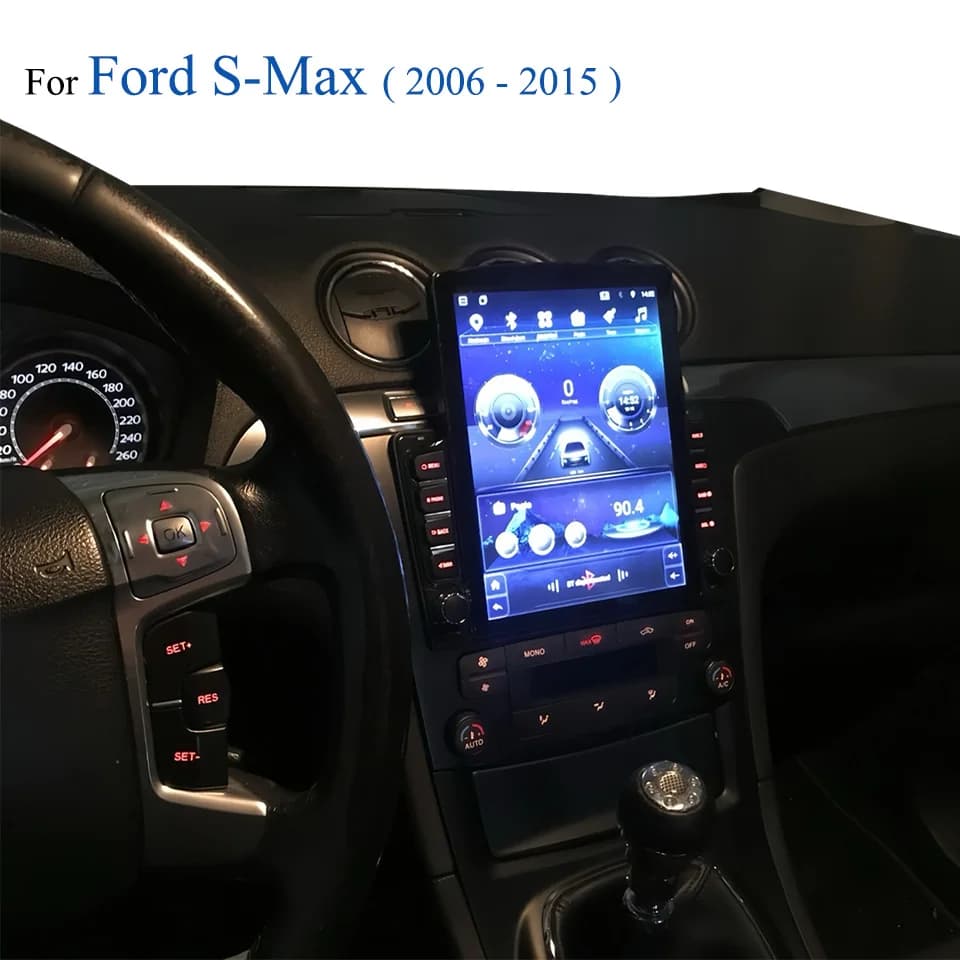 Android 14 8G + 128G Autoradio For Ford S-MAX 2006 2007 2011 2013 2013 2015 Auto Audio Video A/V DVD cassette tape PC Tablet SWC BT