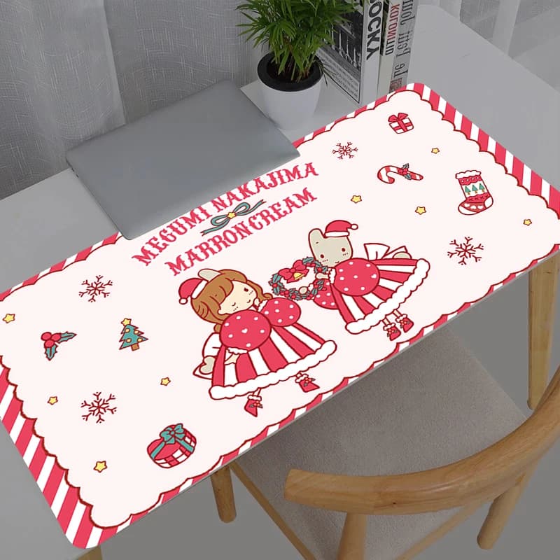Tappetino per mouse resistente per giocatori, grande, esteso, per computer, tappetino da gioco Sanrio Marron Cream, tappetino da scrivania in gomma resistente per tastiera