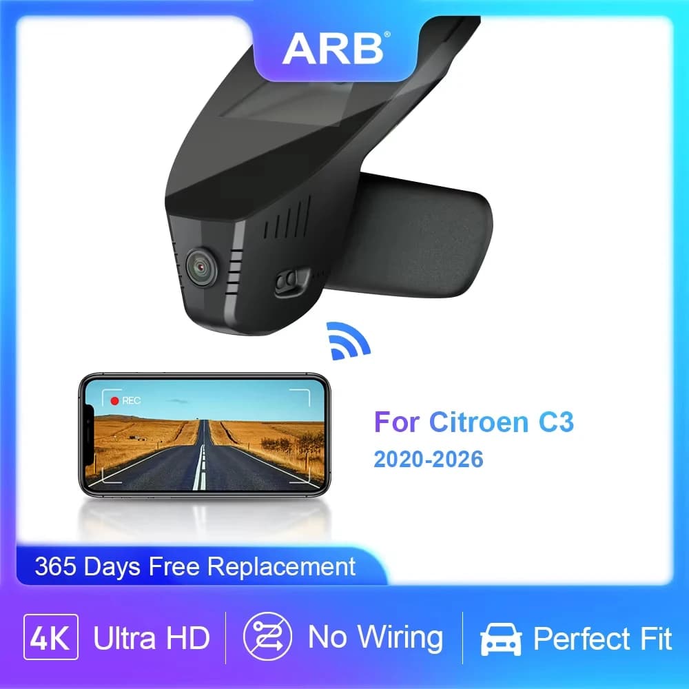Per Citroen C3 2020-2023 4K 2160P Videoregistratore per auto, telecamera da cruscotto stile ARB OEM con visione notturna, sensore G