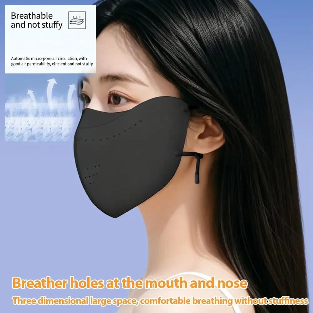 Maschera Viso Trendy Anti-UV per Donne UPF 50+ con Effetto Rinfrescante, Protezione Solare Traspirante e Leggera per l'Estate