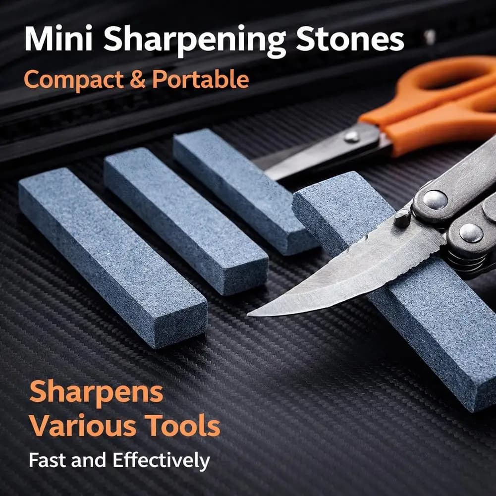 Mini Green Silicon Carbide Sharpening Stone, Portable Pocket Whetstone for Knife Scissor Chisel Edge Grinding Mini Whetstone