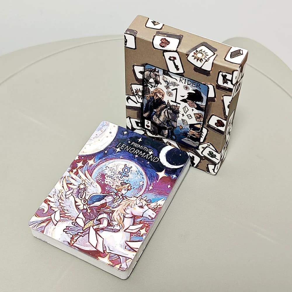 9*6 cm Primitive Lenormand Deck Rana System 42 carte Lenormand per principianti