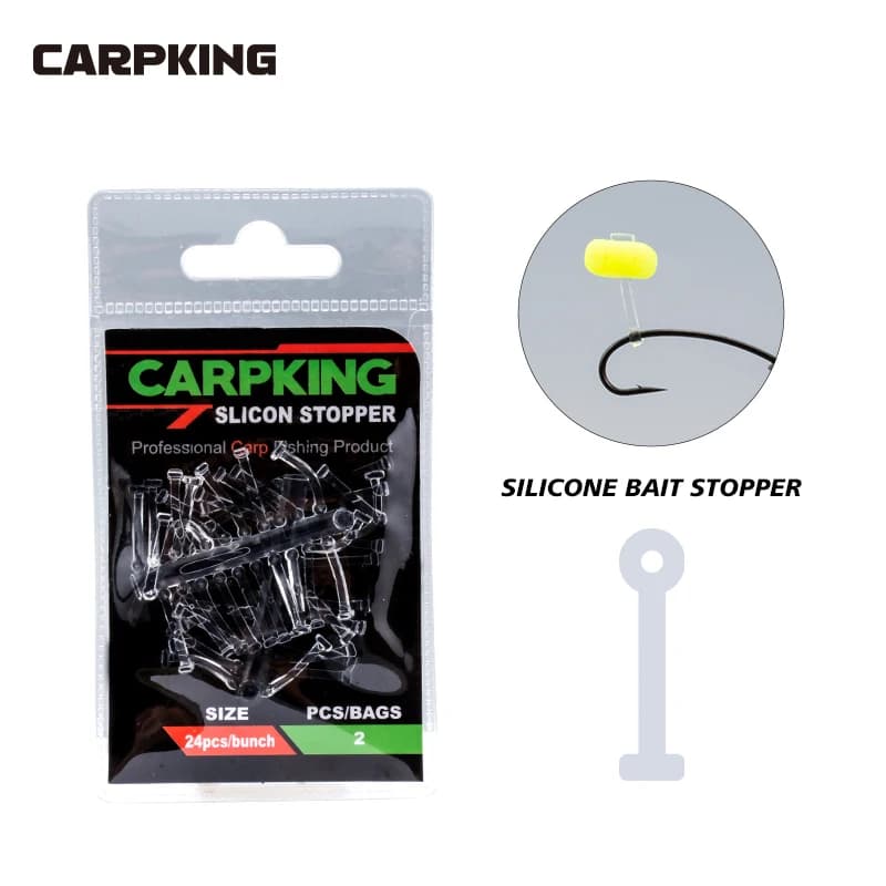 CARPKING Carp Fishing Silicone Bait Stoppers Hair Rig Fishing Bait Stop Pop Up Stoppers Elastic Boilie Insert Fishing Tackle