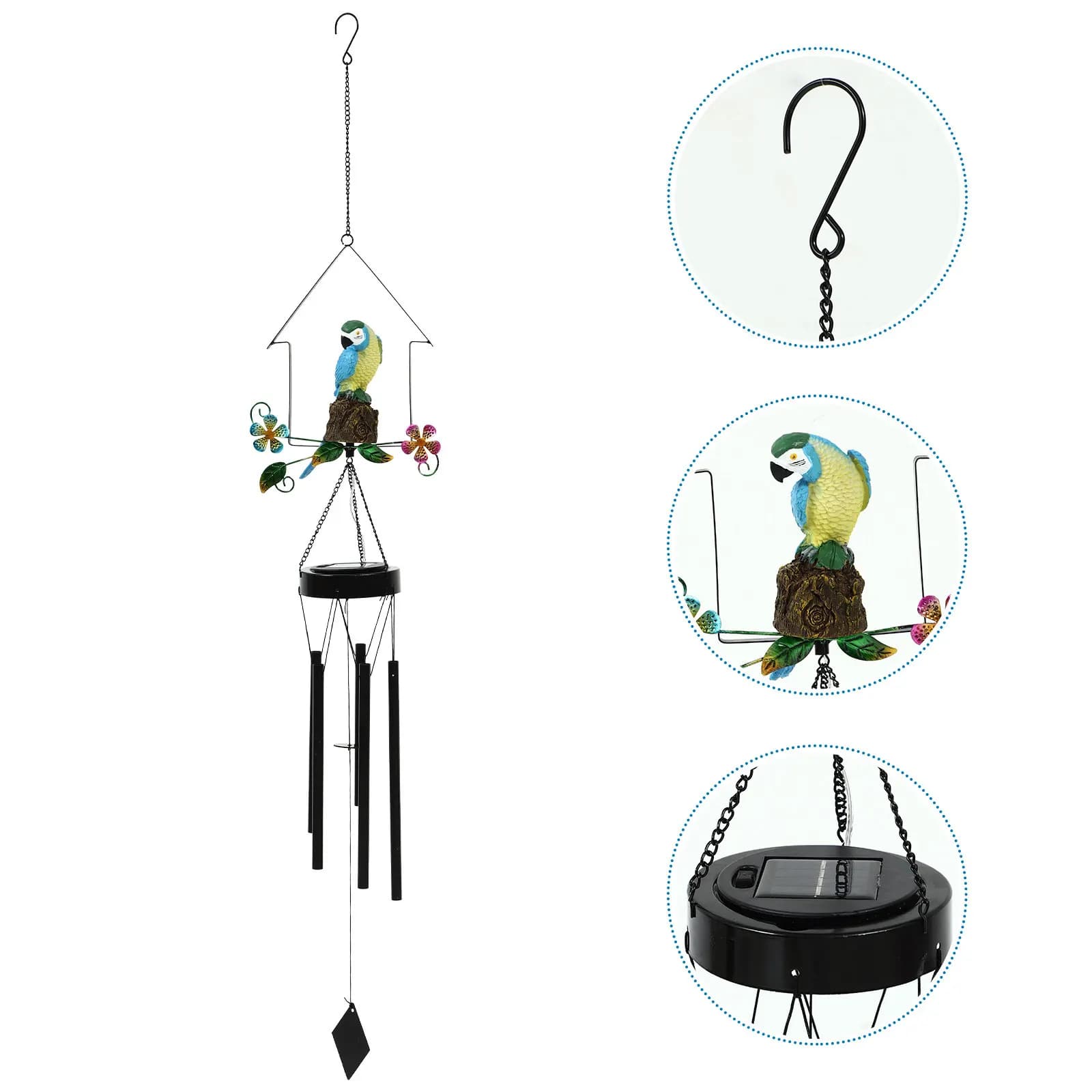 Garden Decorative Wind Chime Porch Decorations Solar Chimes for outside Outdoor