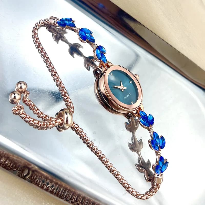 Women's Quartz Watches With Rhinestones Luxury Quartz Watch Oval Fashion Quartz Wrist Watch Reloj Mujer Montre Femme