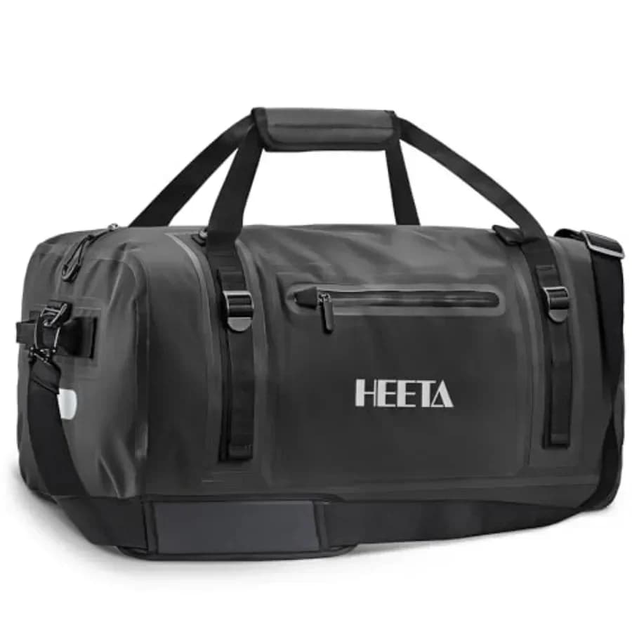 Borsa Impermeabile per Moto, Borsone da Viaggio Impermeabile con Tasca con Cerniera, Tracolla, Ampio Spazio