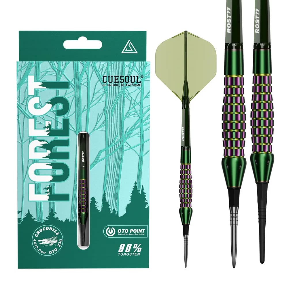 CUESOUL FOREST 20/21/22/23/24g Freccette OTO Point Set di freccette al 90% al tungsteno Punta morbida e punta in acciaio Freccette