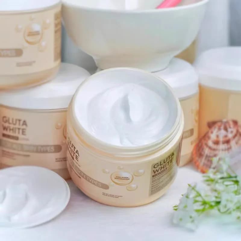Gluta Crema per il corpo con lozione al collagene bianco per tutti i tipi di pelle Estratto rassodante per il viso Cura schiarente