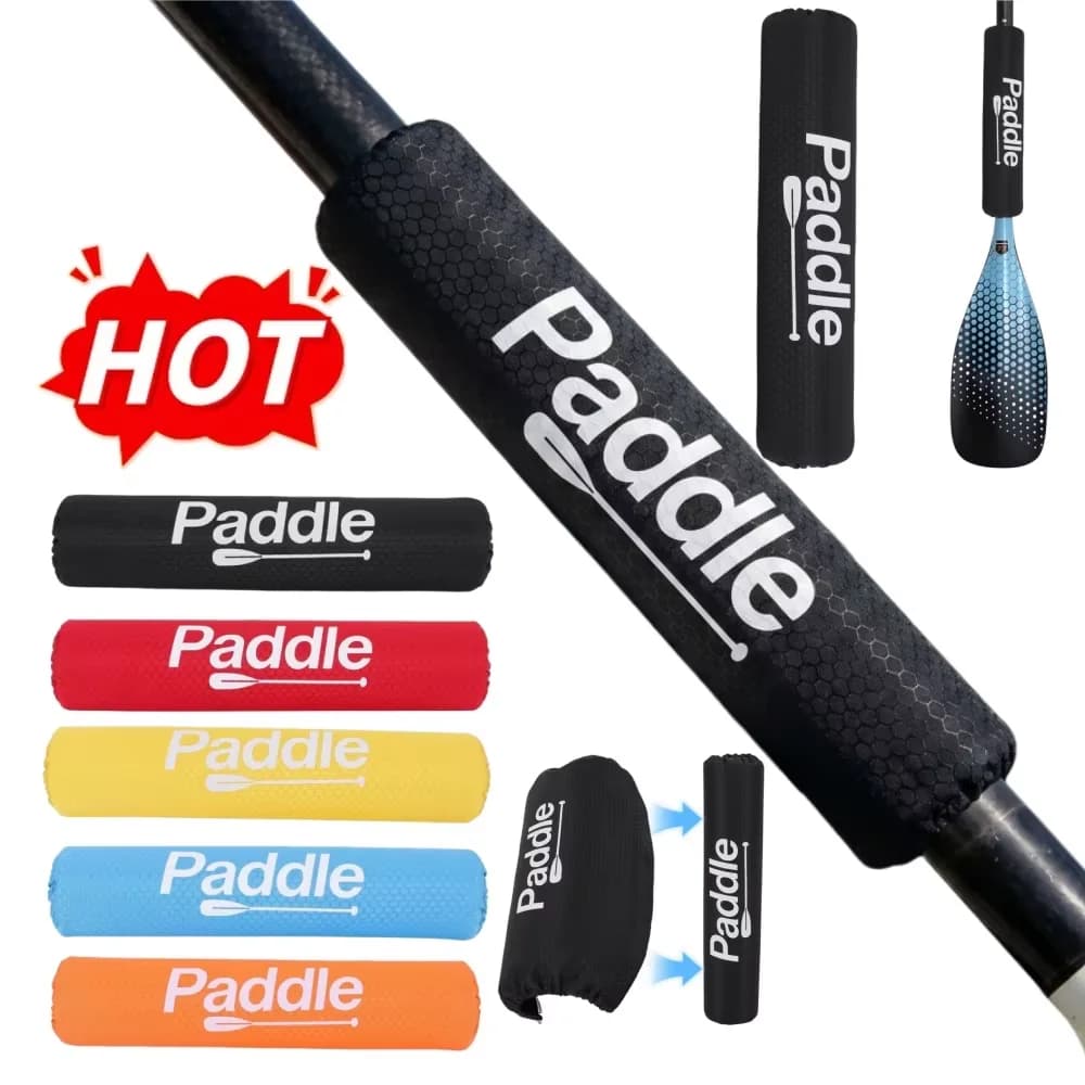 Paddle Buoyancy Sleeve Black 420D PU Durable Soccer Pattern EPE Foam Prevents Sinking For Kayak Canoe Paddleboard