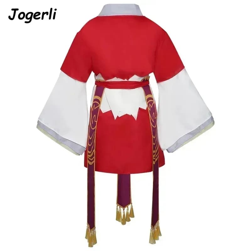 Jogerli Fox Spirit Matchmaker Tu Shan Red Anime Cos Costume Cosplay Costumes Halloween Women Roleplay Cloth Wig