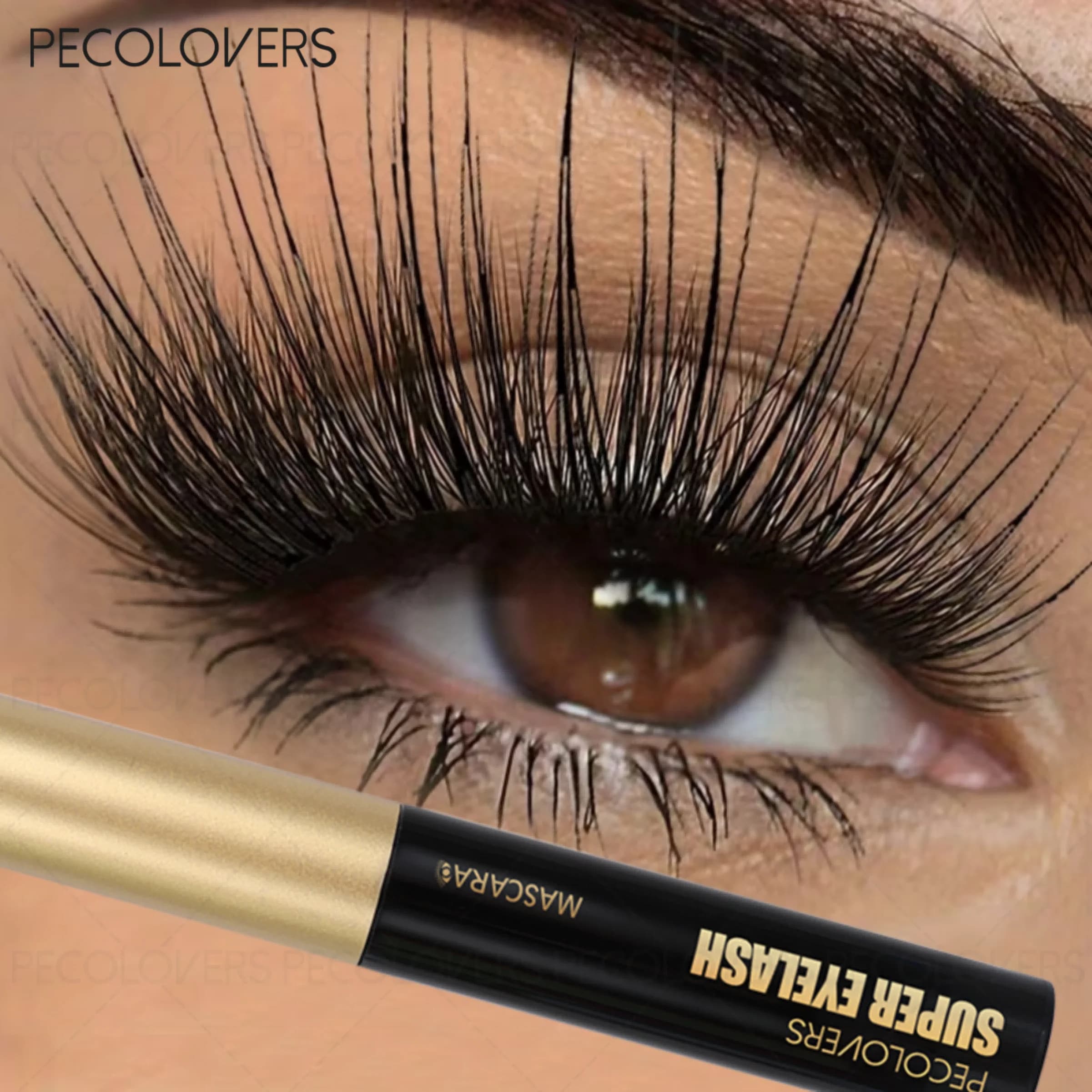 4Super Eyelash Extreme Volume Mascara, Waterproof Clump-free Long-lasing Black Lashes, Enhancer for All Skin Types, Daily Makeup