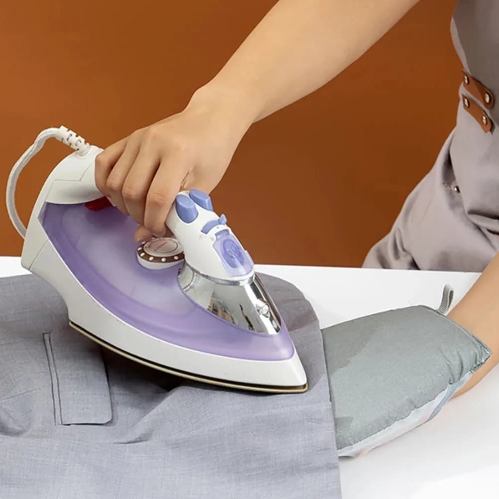 Guanto da stiro pratico da 2 pezzi per stiratore a vapore, resistente alle alte temperature, con cuscinetto ispessito, per stiratura a mano, sicuro e riutilizzabile