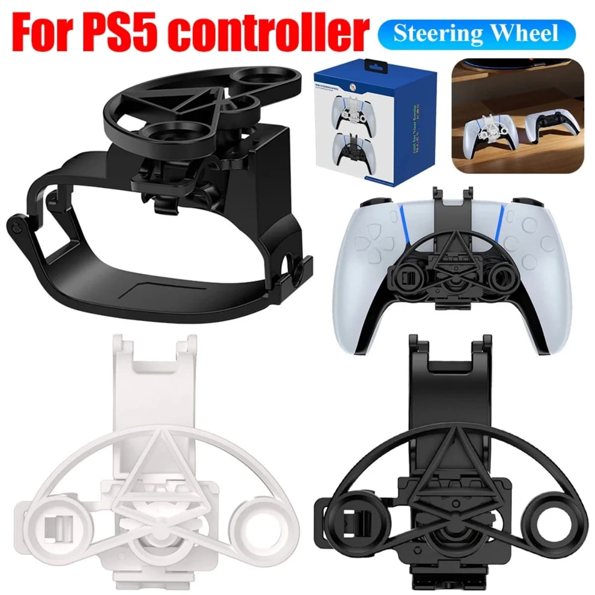 Mini volante per controller di gioco PS5 Stampa 3D Giochi di corse Volante Direzione di ricambio Accessori ausiliari