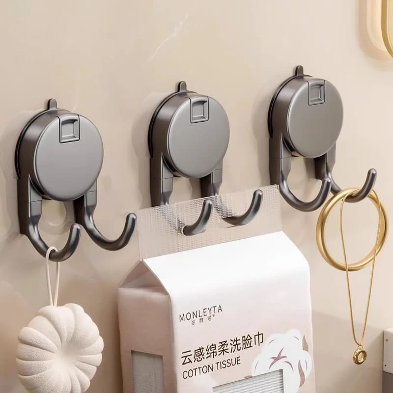 Ganci a ventosa gancio per appendere senza perforazione porta del bagno e della cucina appendiabiti posteriore doppio gancio forti ganci portanti