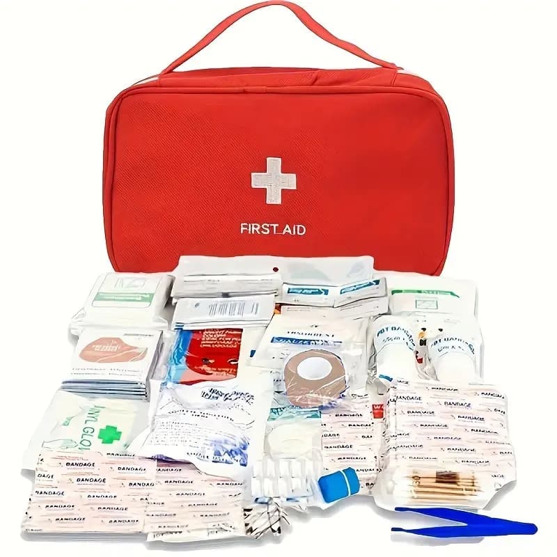 Kit di emergenza domestica da 184 pezzi per caccia all'aperto, escursionismo, campeggio, ecc. Kit di pronto soccorso esterno multifunzionale