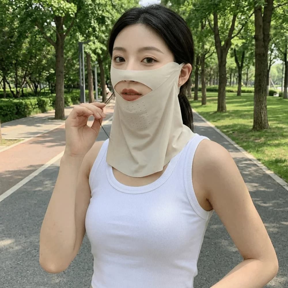 Thin Cabin-style Face Shield UV-proof Material Neck Protection Neck-protecting Sunshade Can Drink Water Breathable Cycling Mask