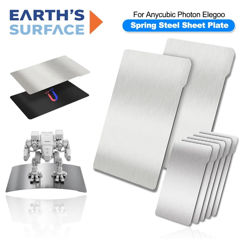 Dimensioni complete Stampante 3D Piastra di costruzione Piastra flessibile in acciaio per molle Base magnetica per ELEGOO Saturn/Mars Anycubic Photon Mono 6K 4K