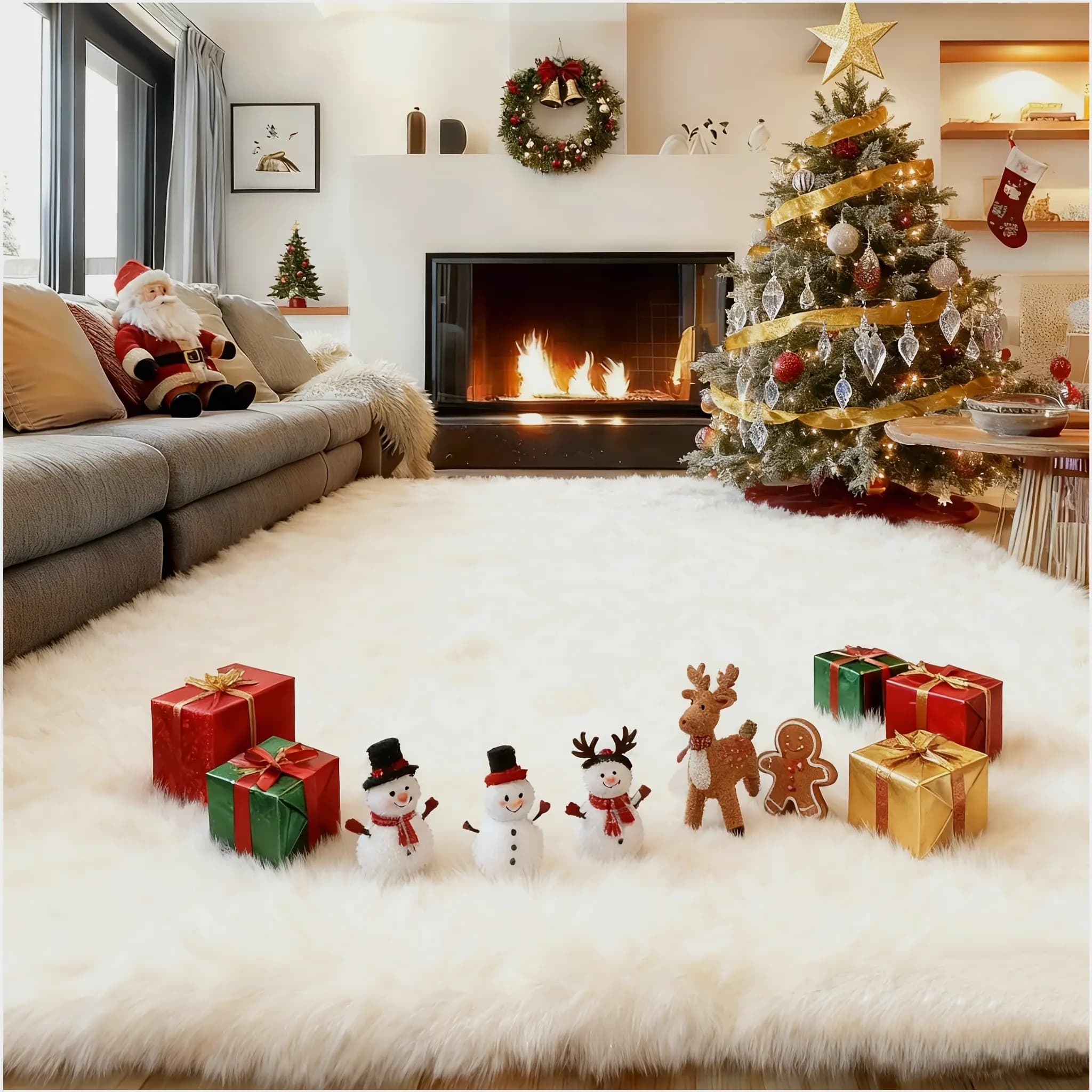 Luxury 8x10 ft Plush Shag Rug – Soft Fuzzy Area Carpet for Living Room, Bedroom, Study or Dorm | Non-Slip Backing, Modern Fluffy Design, Easy-Care Home Decor & Thoughtful Gift