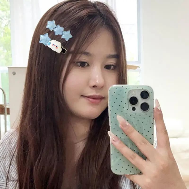 Star-shaped hairpins Cloud hair clippers Elegant cloud headgear lightweight non-slip for horsetail Train Closure School casual performance
