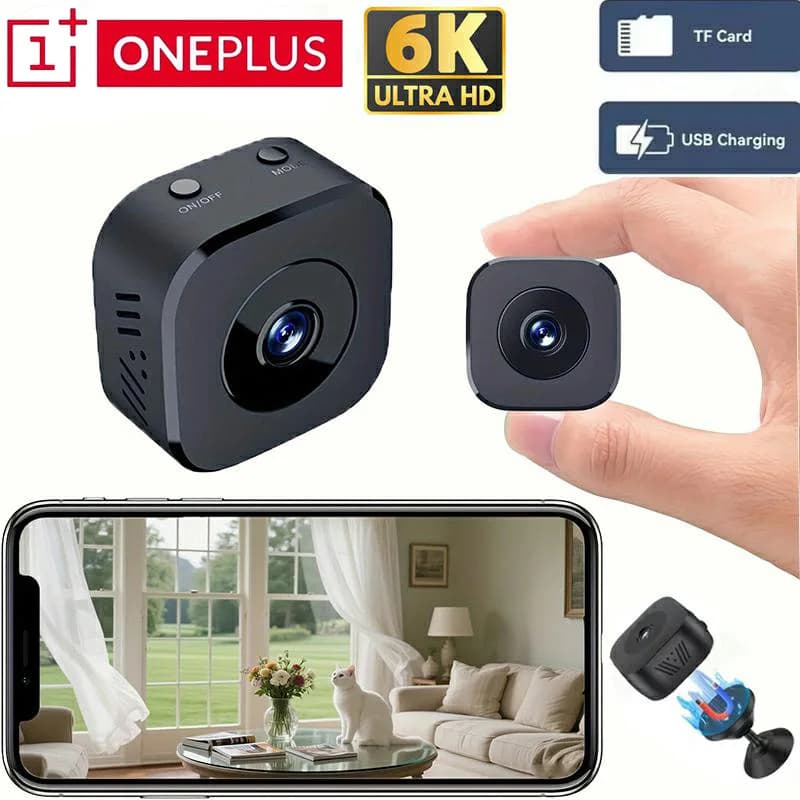 Mini telecamera di sicurezza OnePlus 6K Wifi con rilevamento del movimento per il monitoraggio del bambino Videoregistratore wireless per sorveglianza di sicurezza domestica