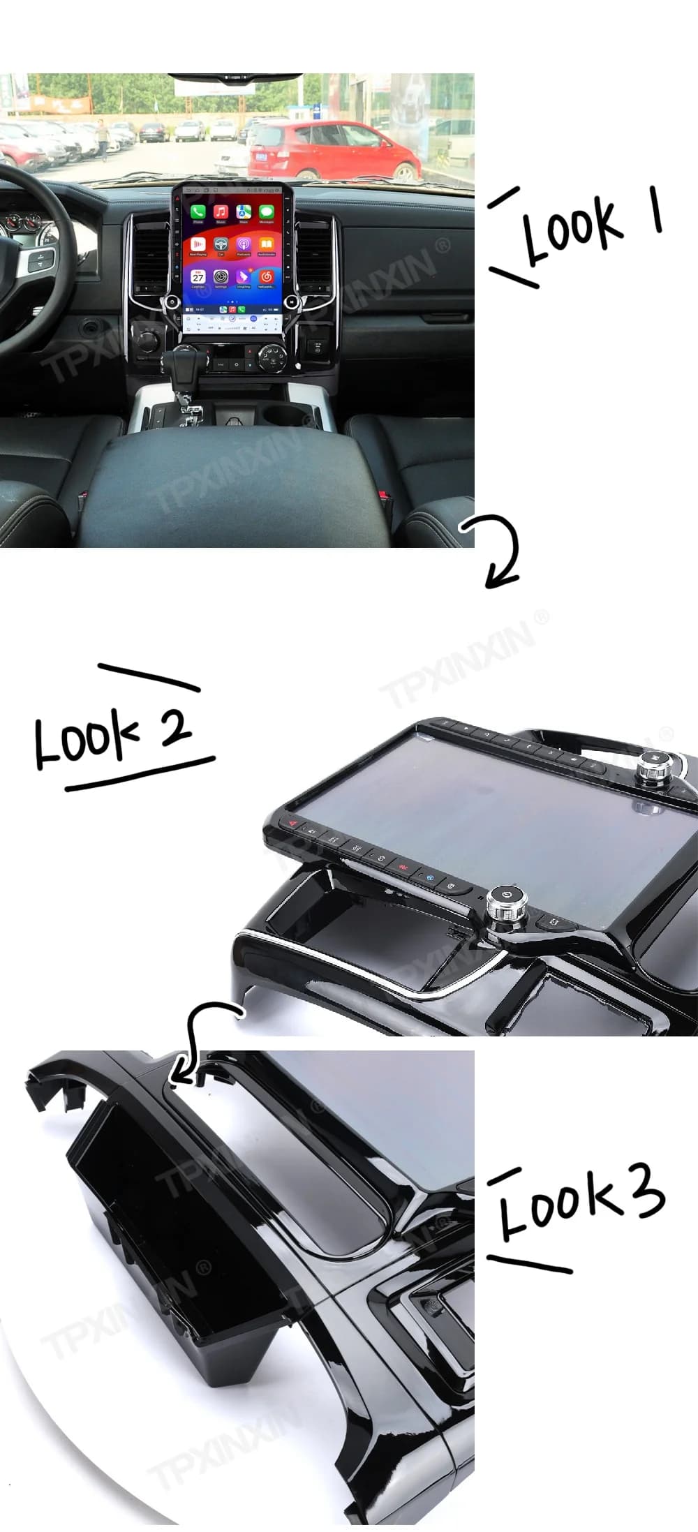 14.5'' Android Car Radio For Dodge Ram 2008-2012 Car Multimedia Video Player GPS Navigation Carplay Screen Head Unit Auto Parts