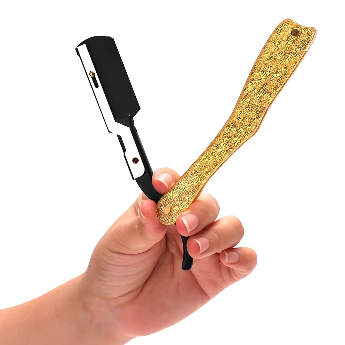 Foldable Hair Blade Barbiere Straight Razor For Men Shaving Manual Face Care Barba Styling Twist Clean Tool
