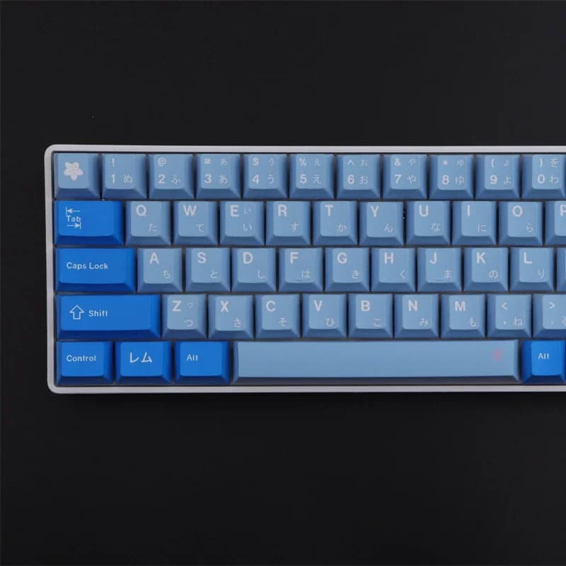 129 tasti PBT Oni Rem Copia Keycap GMK Cherry Profilo sublimato Copritasti personalizzati per Cherry MX Switch Gioco Tastiera meccanica