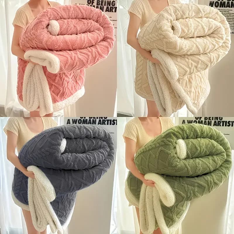 1 coperta ponderata Sherpa da 7 libbre per tutte le stagioni Coperta calma calda e ispessita per un massimo comfort e un sonno migliore FurRabbit
